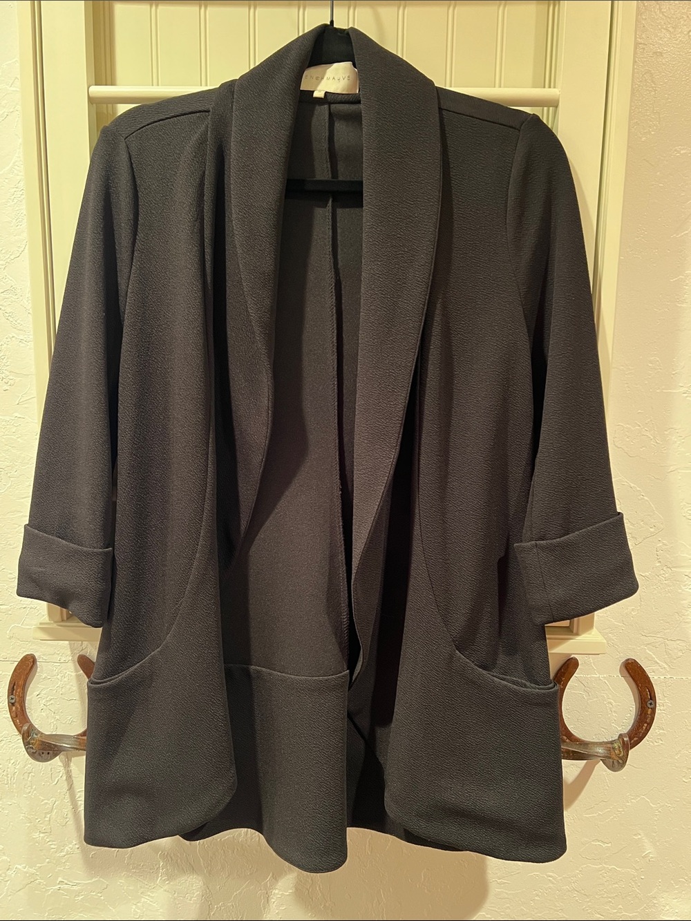 Anthropologie French Mauve Black Blazer